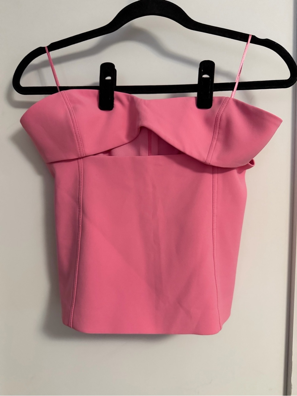 Zara Pink Strapless Ruffle Bustier Tube Top - Women